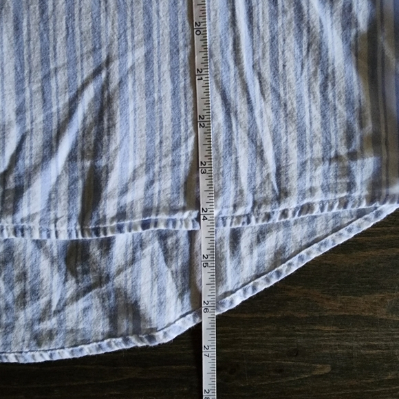 St John's Bay Striped Whimsical Floral Embroidered Peasant Blouse, size Small - Picture 2 of 8